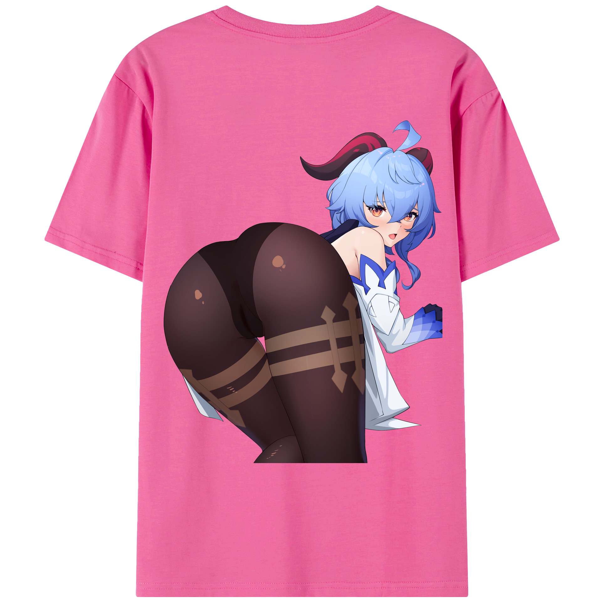 げんし神 甘雨 かんう genshin Ganyu レディース半袖Tシャツ(バックプリント)